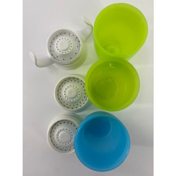 Lot of 3 Munchkin Miracle 360  green blue Trainer Spoutless Sippy Cups - Picture 4 of 5